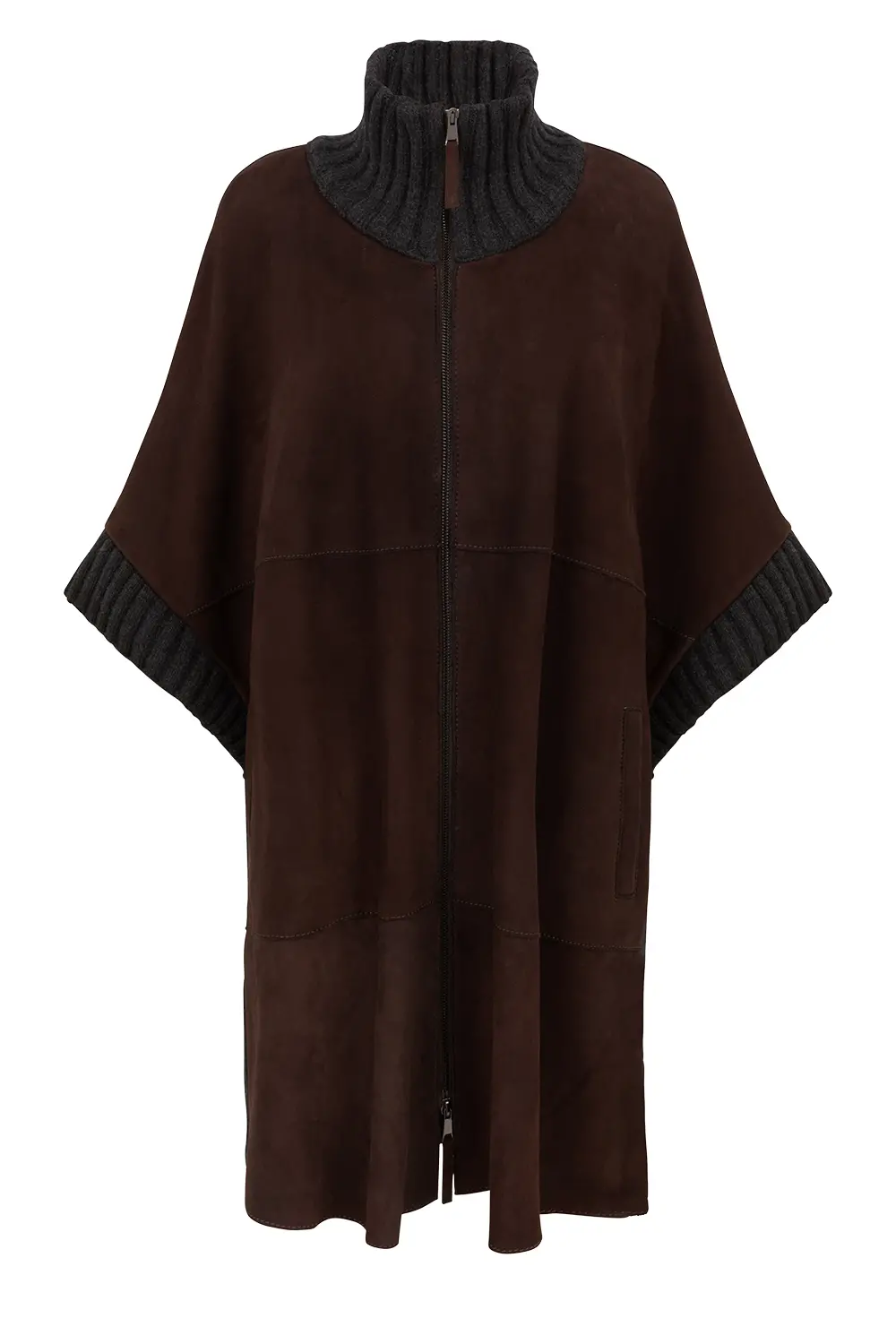 PAROSH Oversize Lederzip Coat
